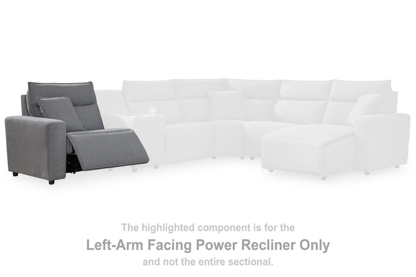 ModMax II - LAF Zero Wall Power Recliner - Salt And Pepper