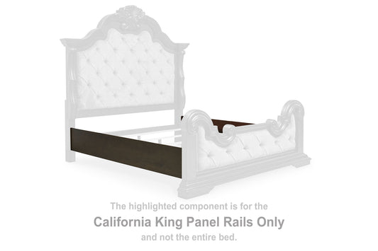 Maylee - California King Panel Rails - Dark Brown