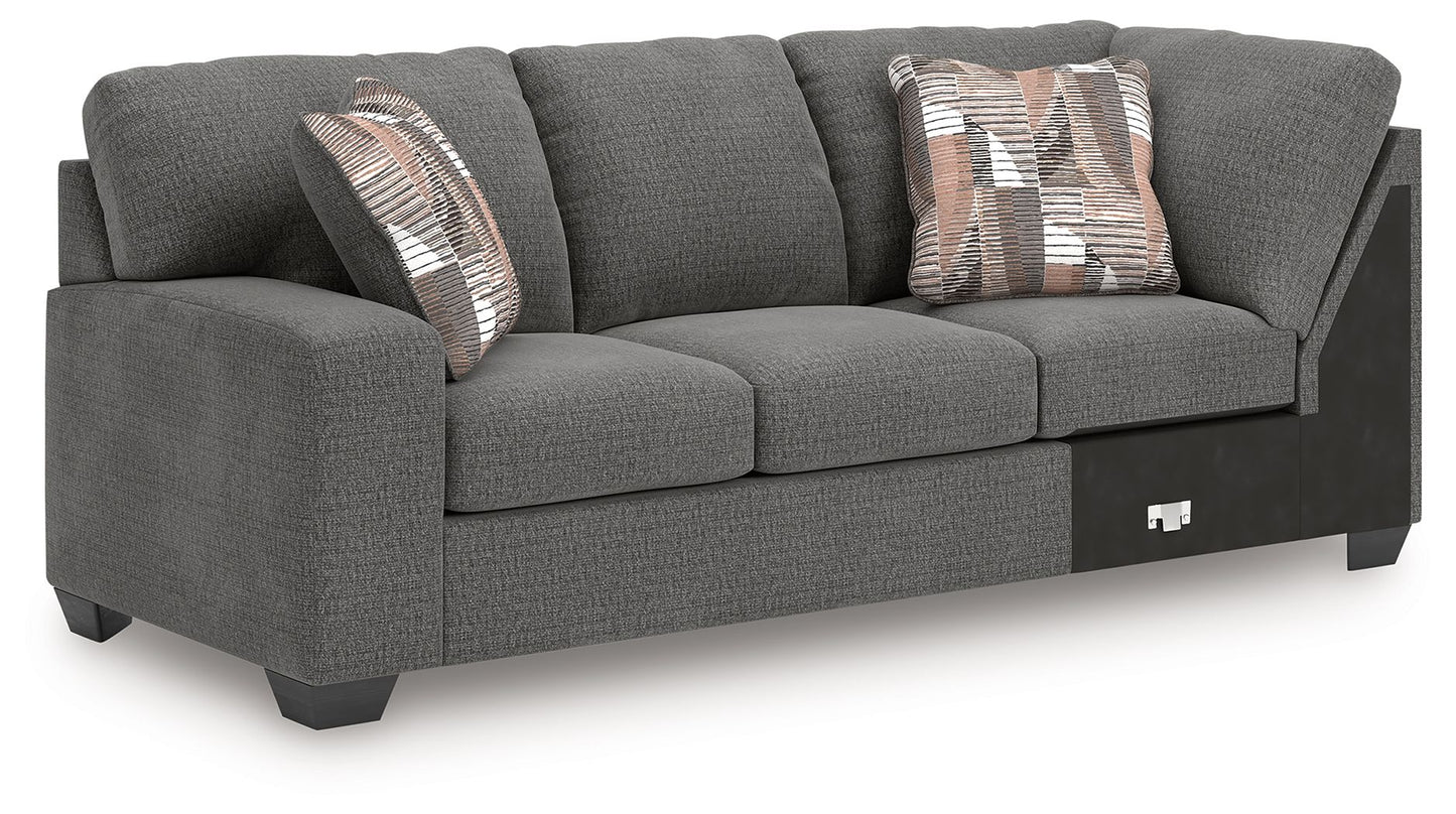 Clarington - LAF Sofa With Corner Wedge - Greystone