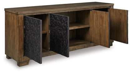 Rosswain - Extra Large TV Stand - Warm Brown