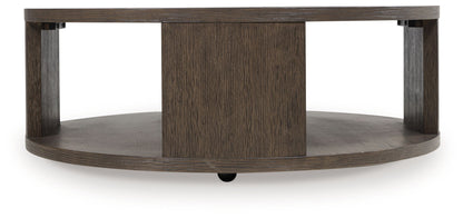 Neo - Round Cocktail Table - Rich Brown