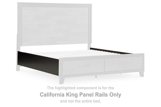 Kraeburn - California King Panel Rails - Brown / Black