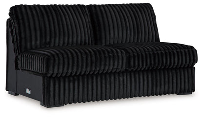 Midnight-Madness - Armless Loveseat - Onyx