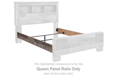 Derekson - Queen Panel Rails - Multi Gray