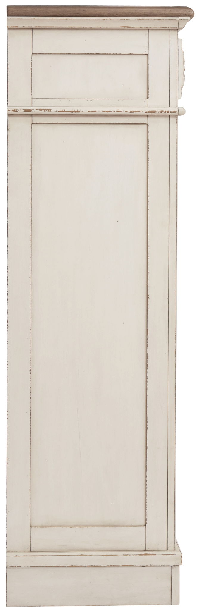 Realyn - White / Brown / Beige - Five Drawer Chest