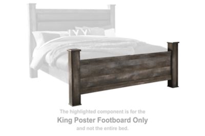 Wynnlow - Gray - King Poster Footboard