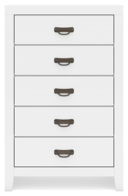 Binterglen - White - Five Drawer Chest