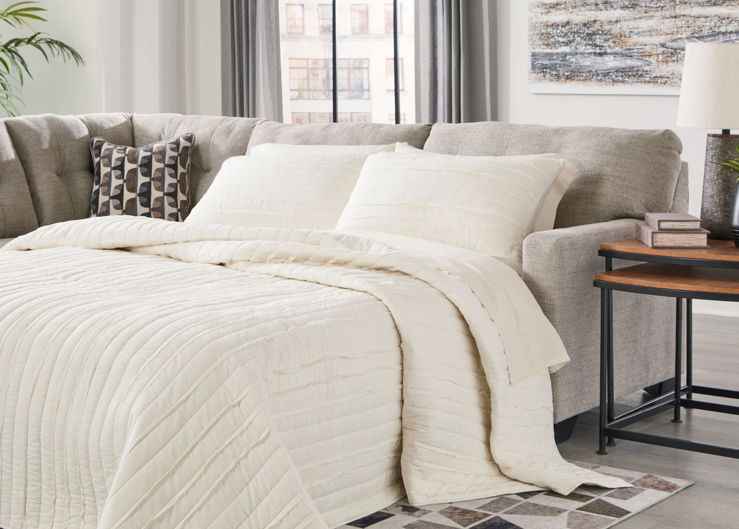 Mahoney - Raf Full Sofa Sleeper - Pebble