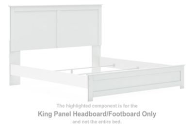 Bostwick Shoals - King Panel Headboard/Footboard - White