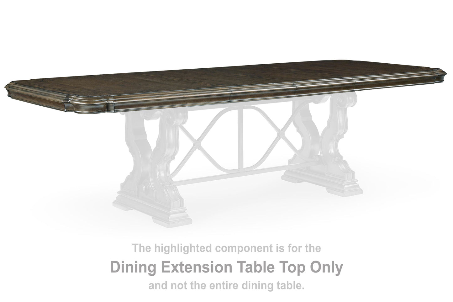 Maylee - Rectangular Drm Extension Table Top - Dark Brown