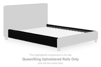 Zuraleus - Black - Queen/King Upholstered Rails
