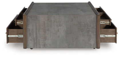 Kallenny - Brown / Gray - Square Cocktail Table