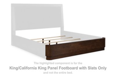 Dilenno - King/California King Panel Footboard With Slats - Dark Brown