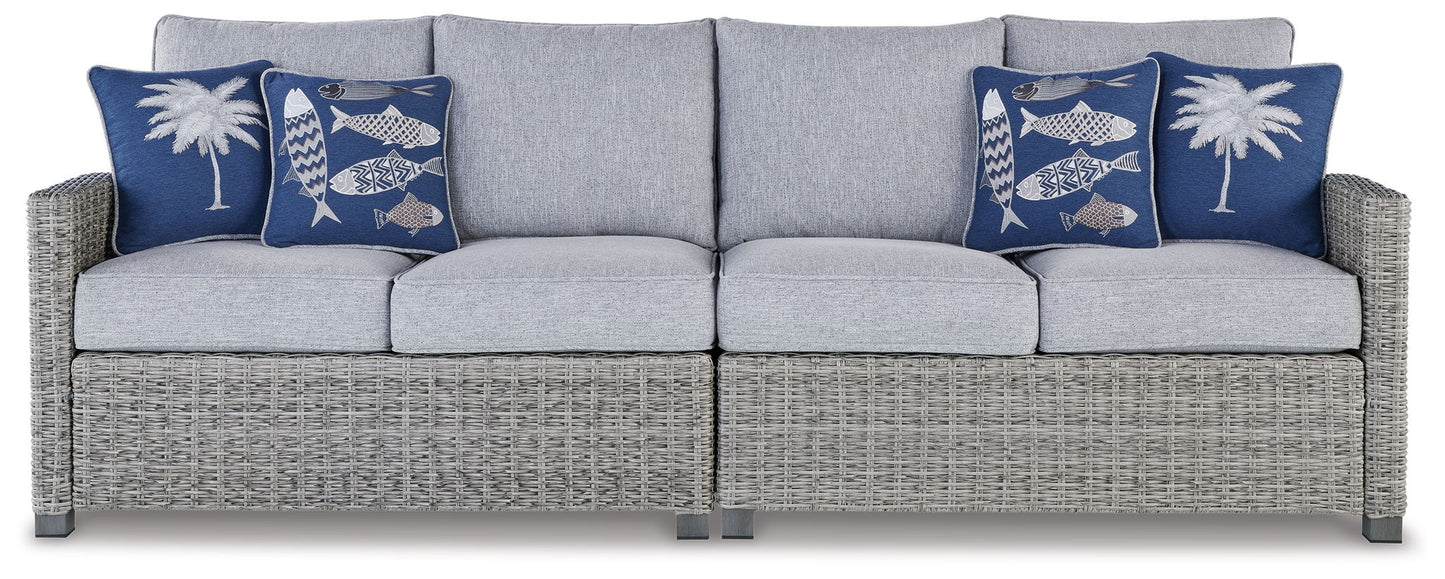 Naples Beach - RAF/LAF Loveseat w/Cush (Set of 2) - Light Gray