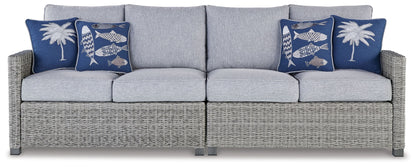 Naples Beach - RAF/LAF Loveseat w/Cush (Set of 2) - Light Gray