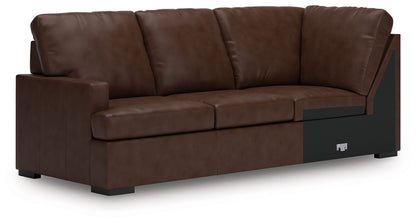 McDowlan - LAF Sofa With Corner Wedge - Coffee