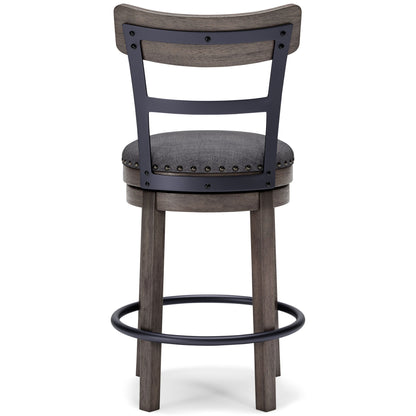 Caitbrook - UPH Swivel Barstool  - Gray