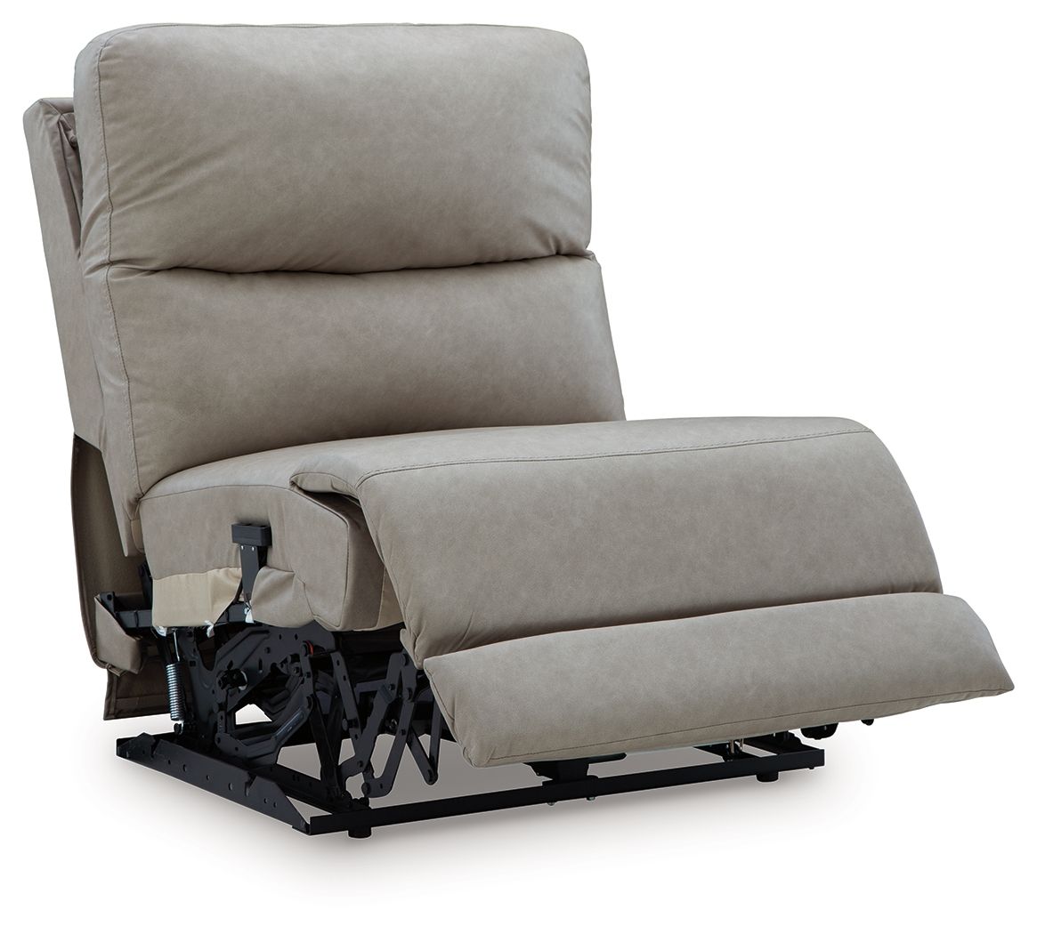 Narwhal Place - Power Armless Recliner With Adjustable Headrest - Pebble