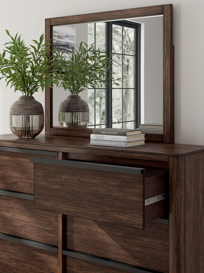 Dilenno - Dark Brown - Dresser And Mirror