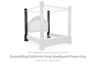 Maylee - Queen/King/California King Headboard Posts - Dark Brown