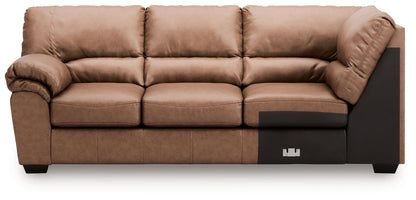 WillowBend - LAF Sofa With Corner Wedge - Caramel