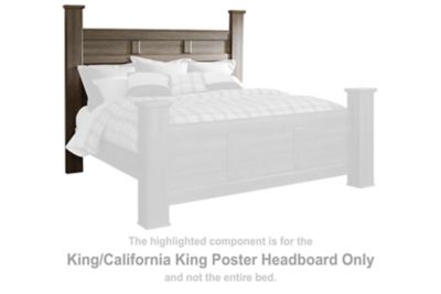 Juararo - King/Cal King Poster Headboard - Dark Brown