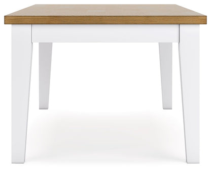 Ashbryn - White / Natural - Rectangular Dining Room Table