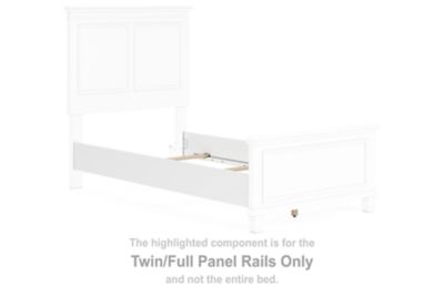Fortman - Twin/Full Panel Rails - White