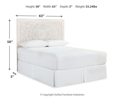 Paxberry - Queen Panel Headboard - Whitewash