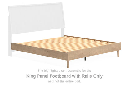Cielden - King Panel Footboard With Rails - Tan