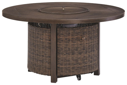 Paradise Trail - Round Fire Pit Table - Medium Brown