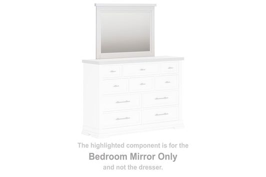 Ashbryn - White / Natural - Bedroom Mirror
