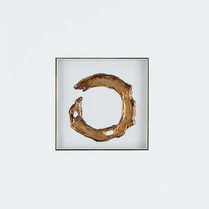 Dallbourne - Wall Art Set (Set of 4) - White / Gold Finish