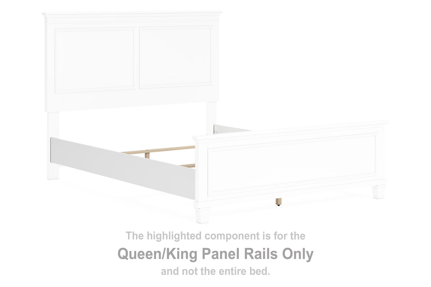 Fortman - Queen/King Panel Rails - White