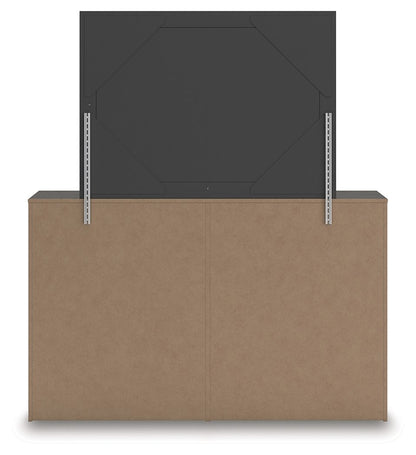 Prendonea - Charcoal - Dresser and Mirror