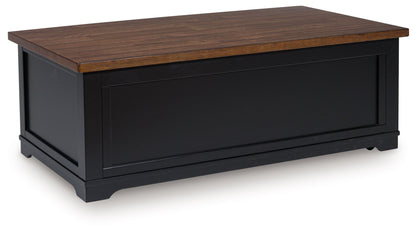 Wildenauer - Brown / Black - Lift Top Cocktail Table