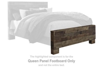 Derekson - Queen Panel Footboard - Multi Gray