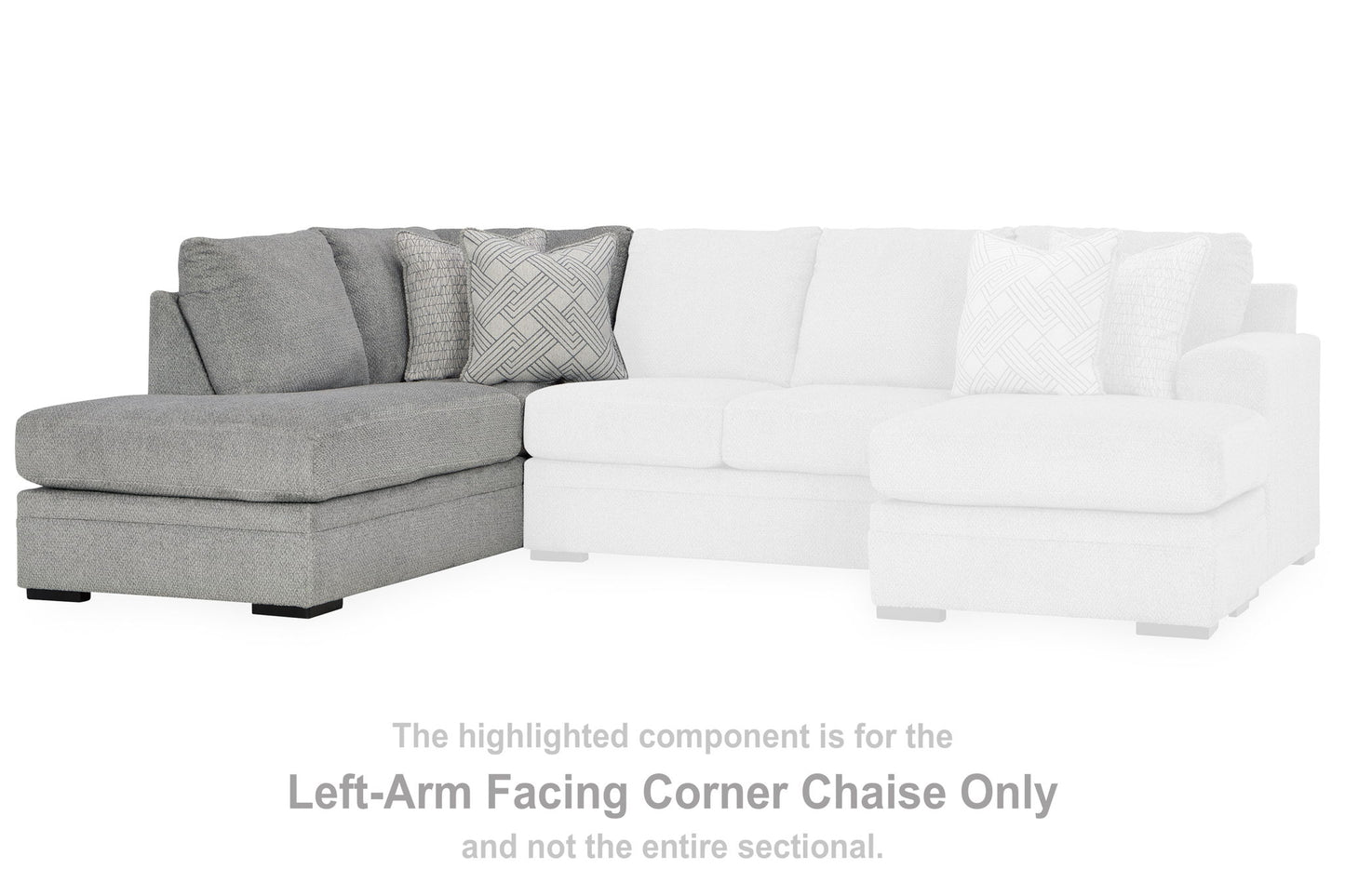 Casselbury - Laf Corner Chaise - Cement