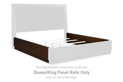 Dilenno - Queen/King Panel Rails - Dark Brown
