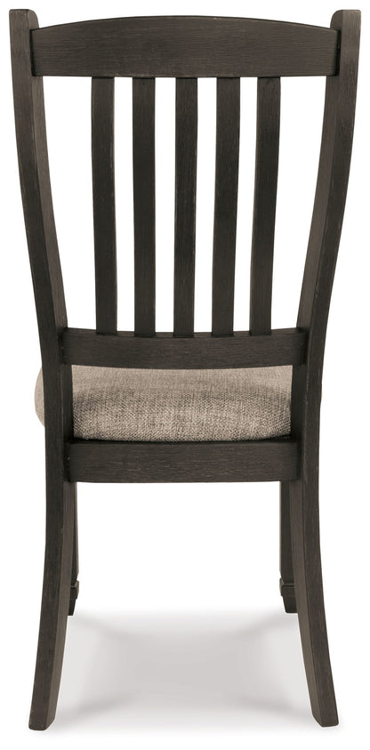 Tyler Creek - Black / Grayish Brown - Dining UPH Side Chair (Set of 2) - Slatback