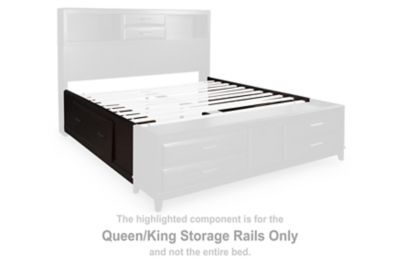 Vanmore - Dark Brown - Queen/King Storage Rails