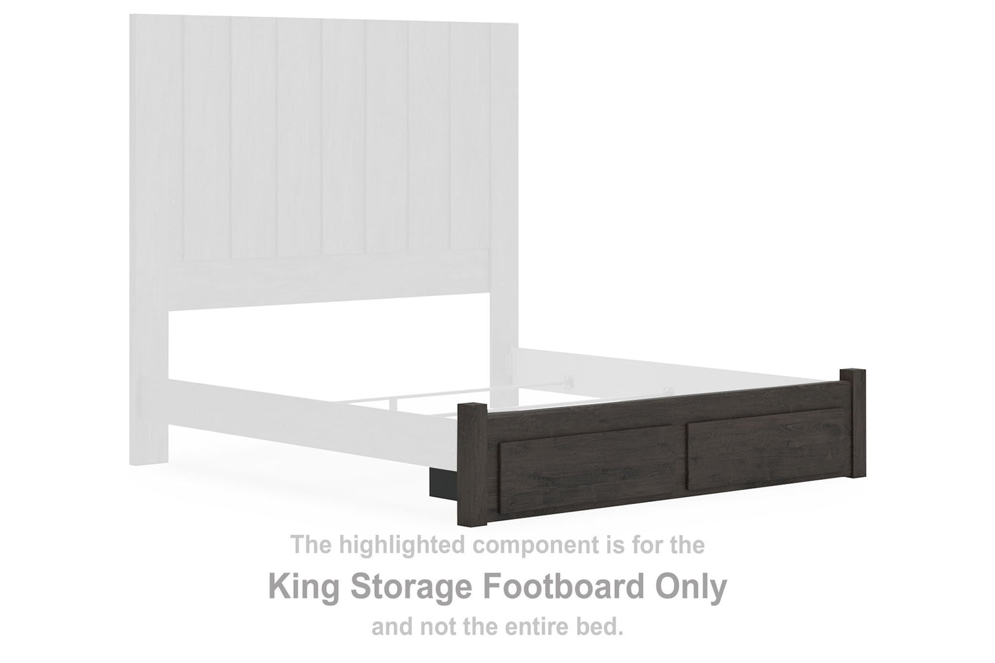 Fraluna - King Storage Footboard - Charcoal