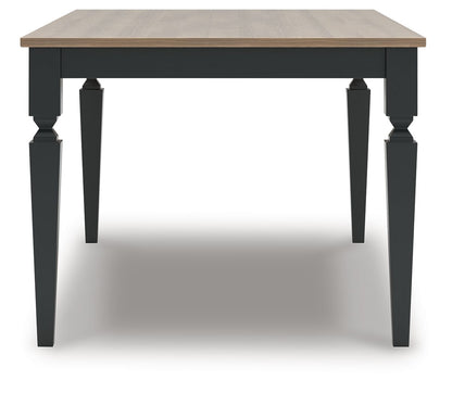 Brenkerton - Grayish Brown / Black - Rectangular Dining Room Table