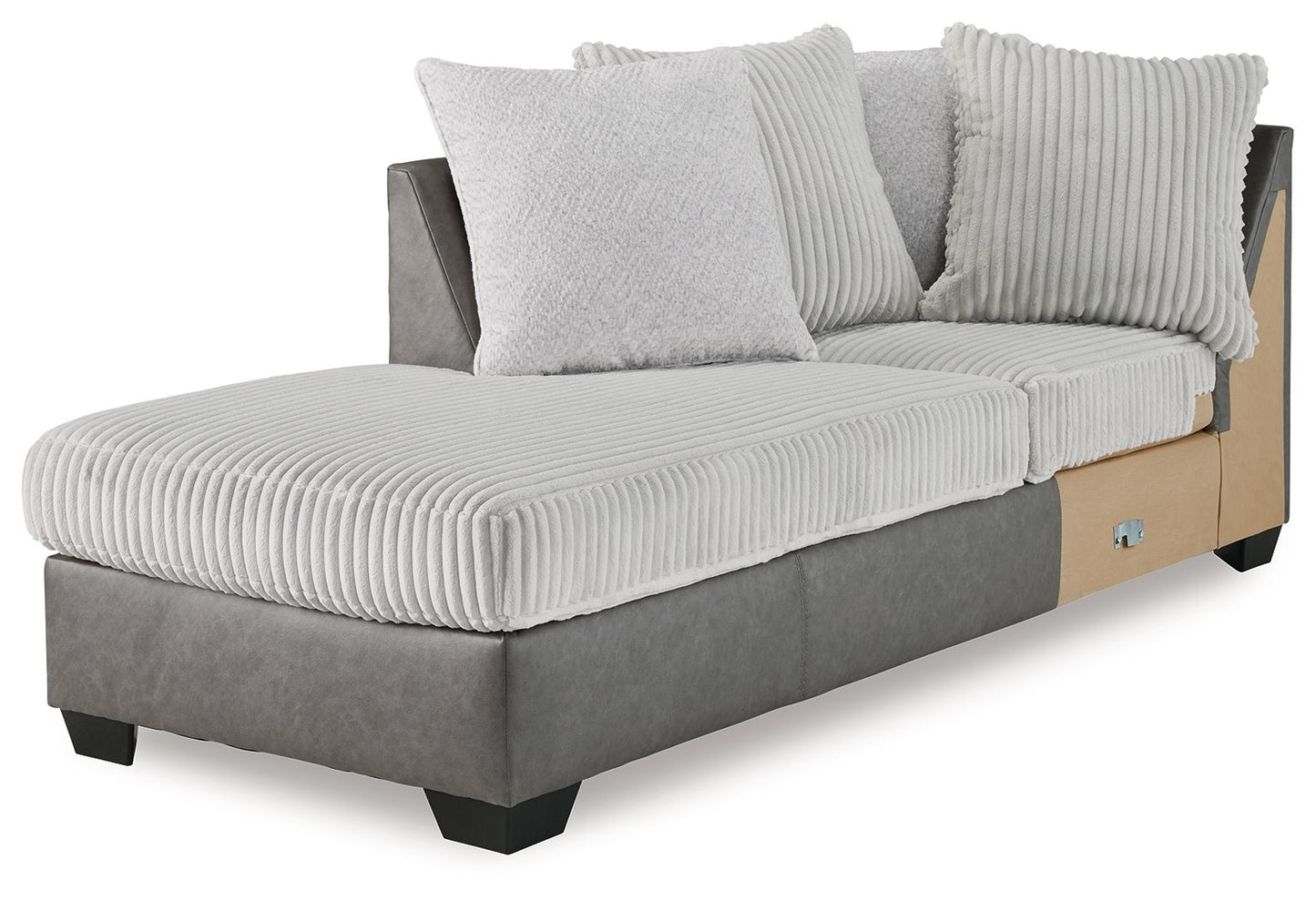 Clairette Court - Laf Corner Chaise - Alloy