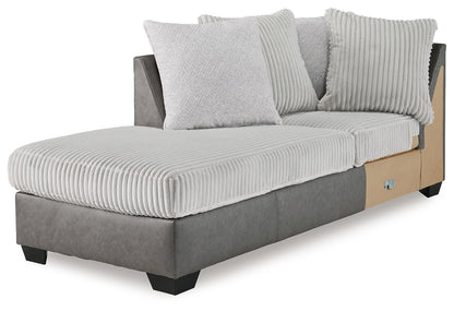Clairette Court - Laf Corner Chaise - Alloy