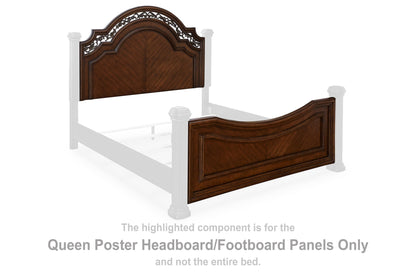 Lavinton - Queen Poster Headboard/ Footboard Panels - Brown
