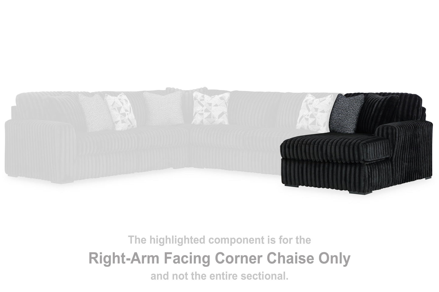 Midnight-Madness - Raf Corner Chaise - Onyx