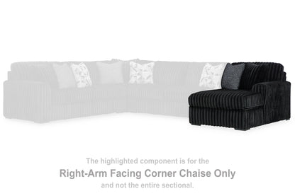 Midnight-Madness - Raf Corner Chaise - Onyx
