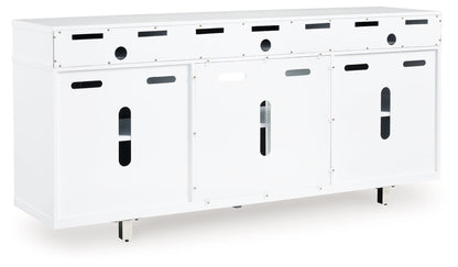 Gardoni - 72" TV Stand With Electric Fireplace - White / Black