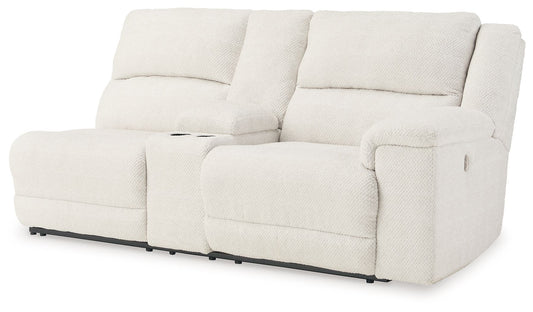 Keensburg - Raf Dbl Power Reclining Loveseat With Console - Linen